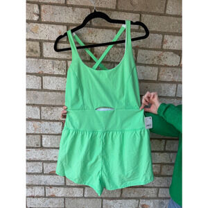 Free People Spearmint Cutout Romper Large NWT